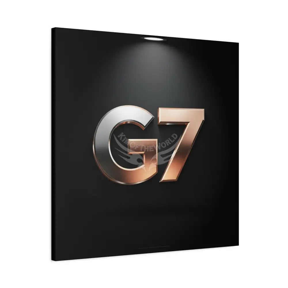 G7 Metallic Logo Matte Canvas Print — Modern Industrial Wall Art Canvas