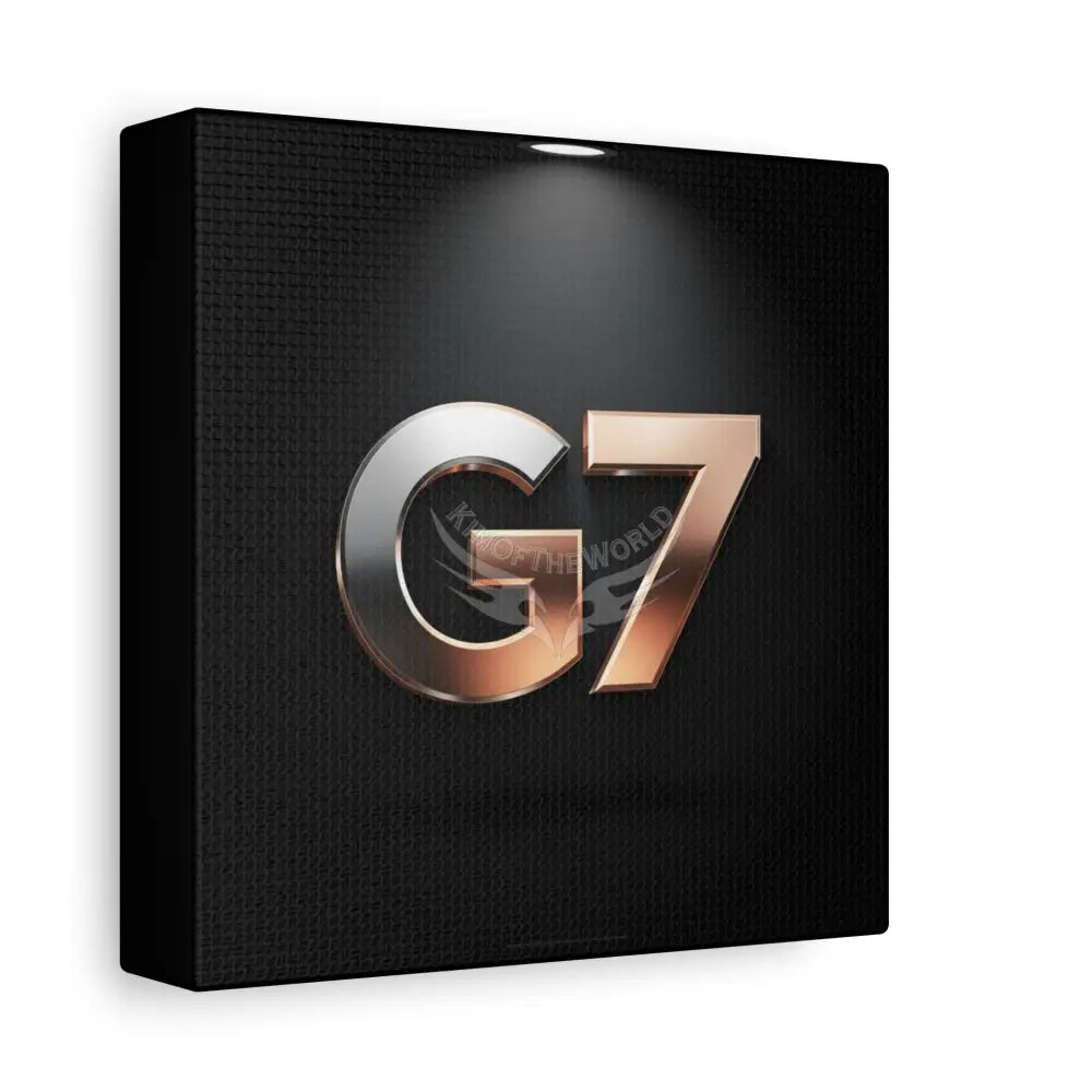 G7 Metallic Logo Matte Canvas Print — Modern Industrial Wall Art Canvas