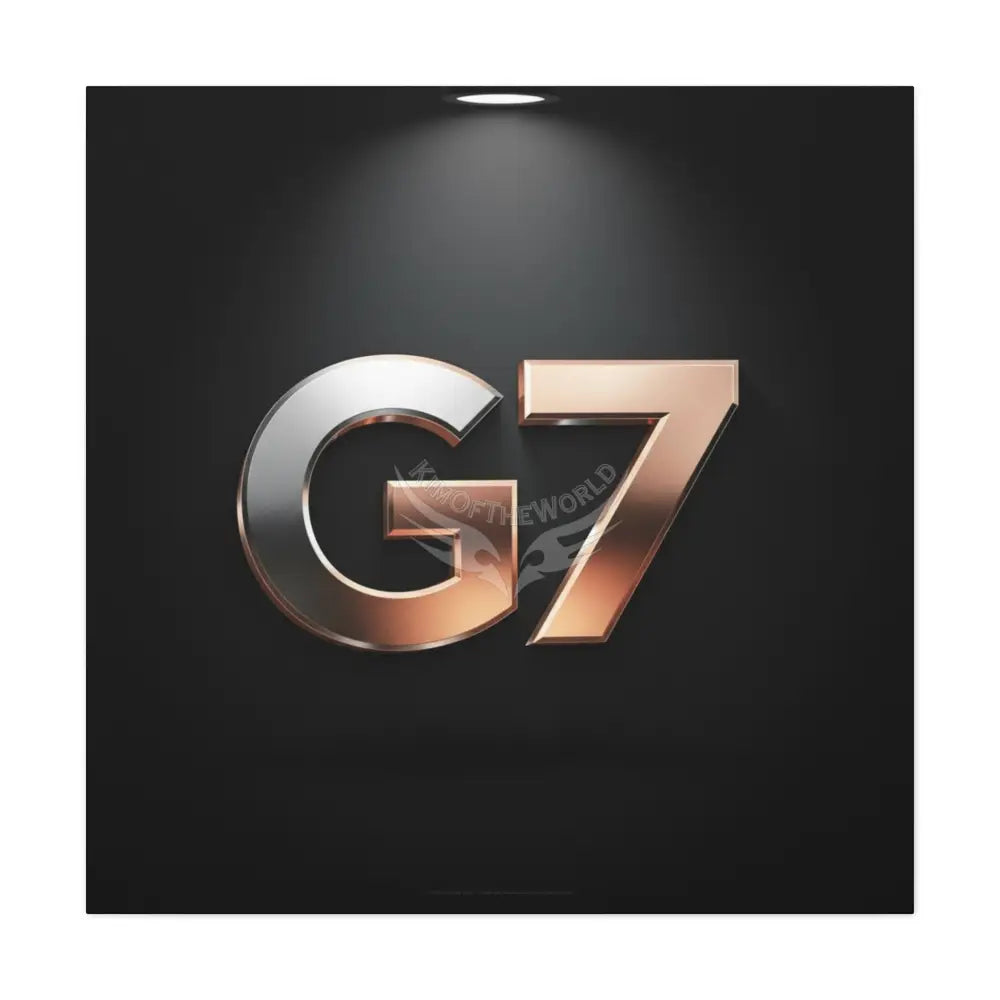 G7 Metallic Logo Matte Canvas Print — Modern Industrial Wall Art 36’’ x 36’’ / 1.25’’ Canvas