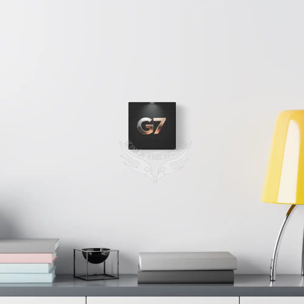 G7 Metallic Logo Matte Canvas Print — Modern Industrial Wall Art Canvas