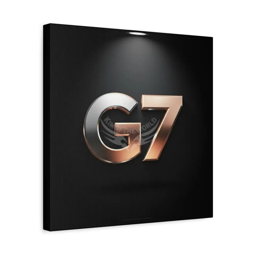 G7 Metallic Logo Matte Canvas Print — Modern Industrial Wall Art Canvas