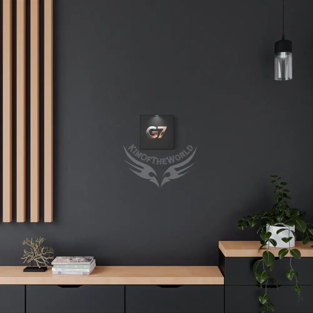 G7 Metallic Logo Matte Canvas Print — Modern Industrial Wall Art Canvas