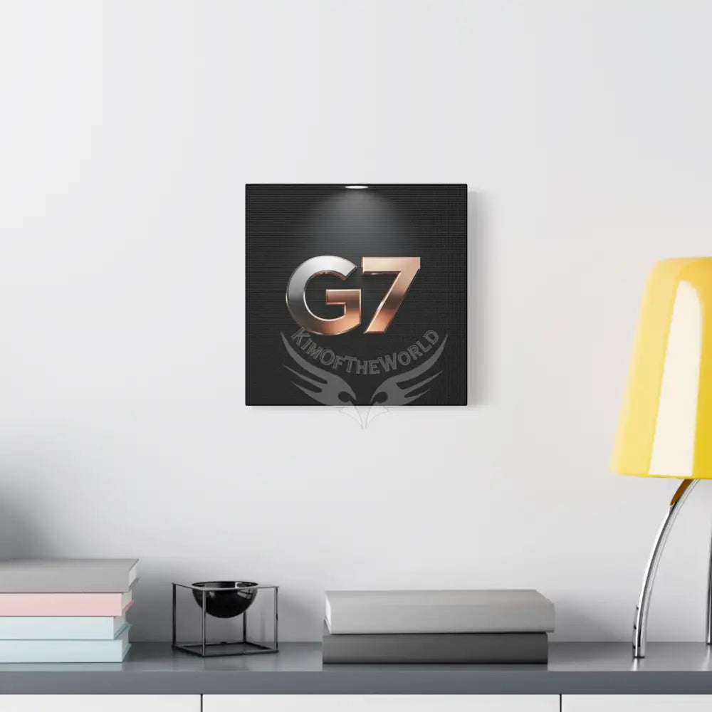G7 Metallic Logo Matte Canvas Print — Modern Industrial Wall Art Canvas