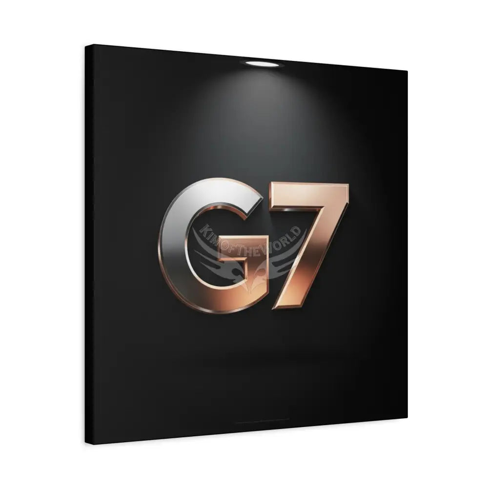 G7 Metallic Logo Matte Canvas Print — Modern Industrial Wall Art Canvas