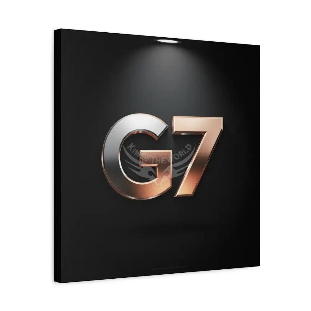 G7 Metallic Logo Matte Canvas Print — Modern Industrial Wall Art Canvas