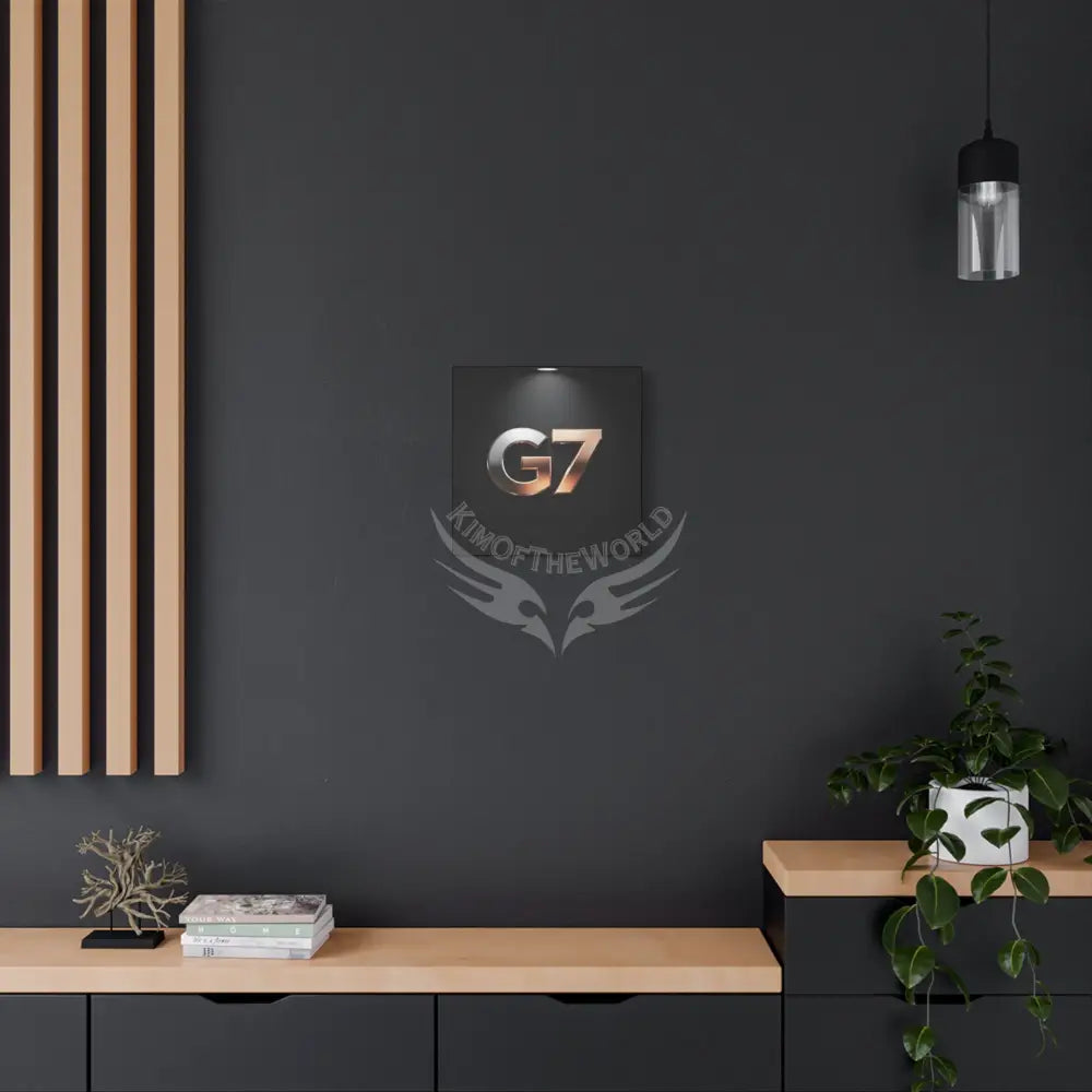 G7 Metallic Logo Matte Canvas Print — Modern Industrial Wall Art Canvas