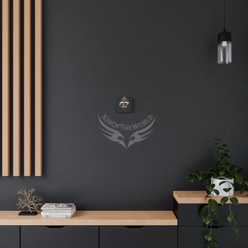 G7 Metallic Logo Matte Canvas Print — Modern Industrial Wall Art Canvas