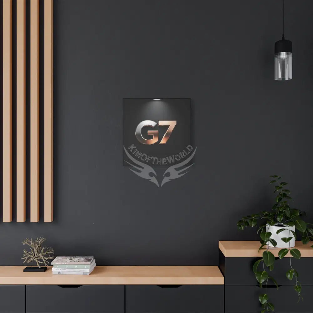 G7 Metallic Logo Matte Canvas Print — Modern Industrial Wall Art Canvas