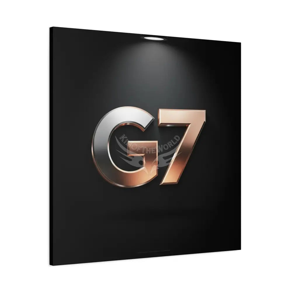 G7 Metallic Logo Matte Canvas Print — Modern Industrial Wall Art Canvas