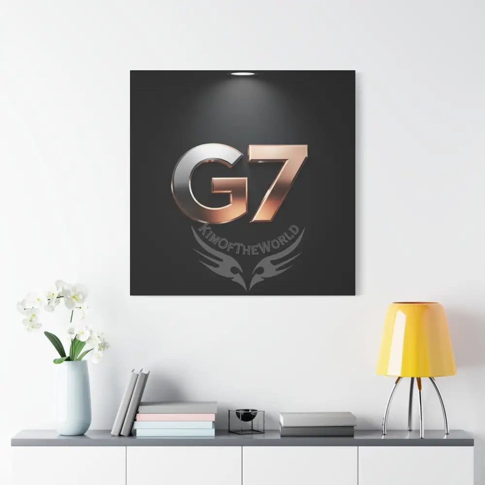G7 Metallic Logo Matte Canvas Print — Modern Industrial Wall Art Canvas