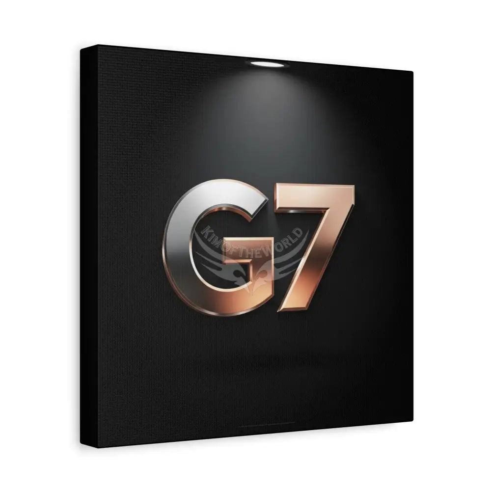 G7 Metallic Logo Matte Canvas Print — Modern Industrial Wall Art Canvas