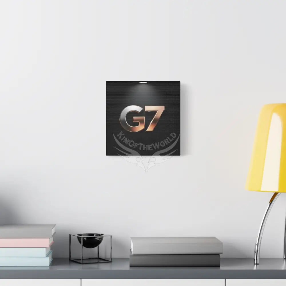 G7 Metallic Logo Matte Canvas Print — Modern Industrial Wall Art Canvas