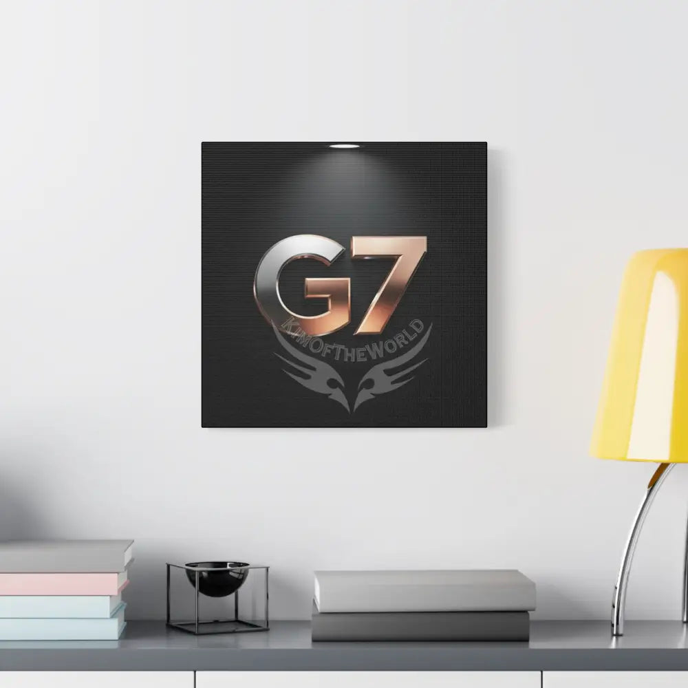 G7 Metallic Logo Matte Canvas Print — Modern Industrial Wall Art Canvas