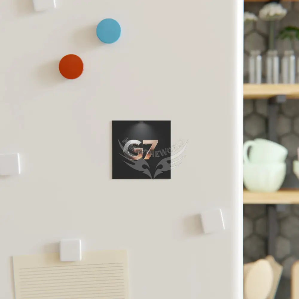 ’G7’’ Metallic Logo Square Magnet Home Decor