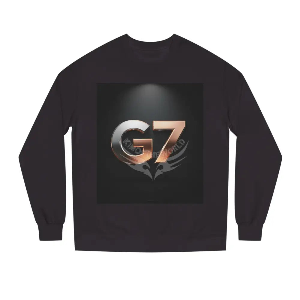’G7’’ Pewter & Copper Metallic Logo Unisex Crew Neck Sweatshirt Black / S Sweatshirt
