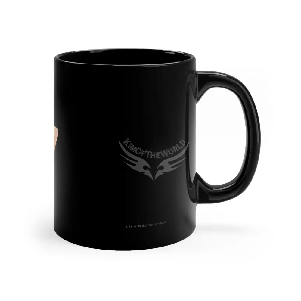 ’G7’’ Sharp Copper & Chrome with Spotlight Art Emporium Banner Nebula Coffee Mug — 11oz Black Ceramic Space Text Design