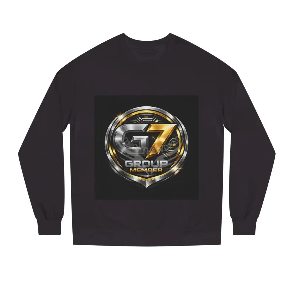 ’G7’’ Silver & Gold Metallic Logo Unisex Crew Neck Sweatshirt Black / S Sweatshirt