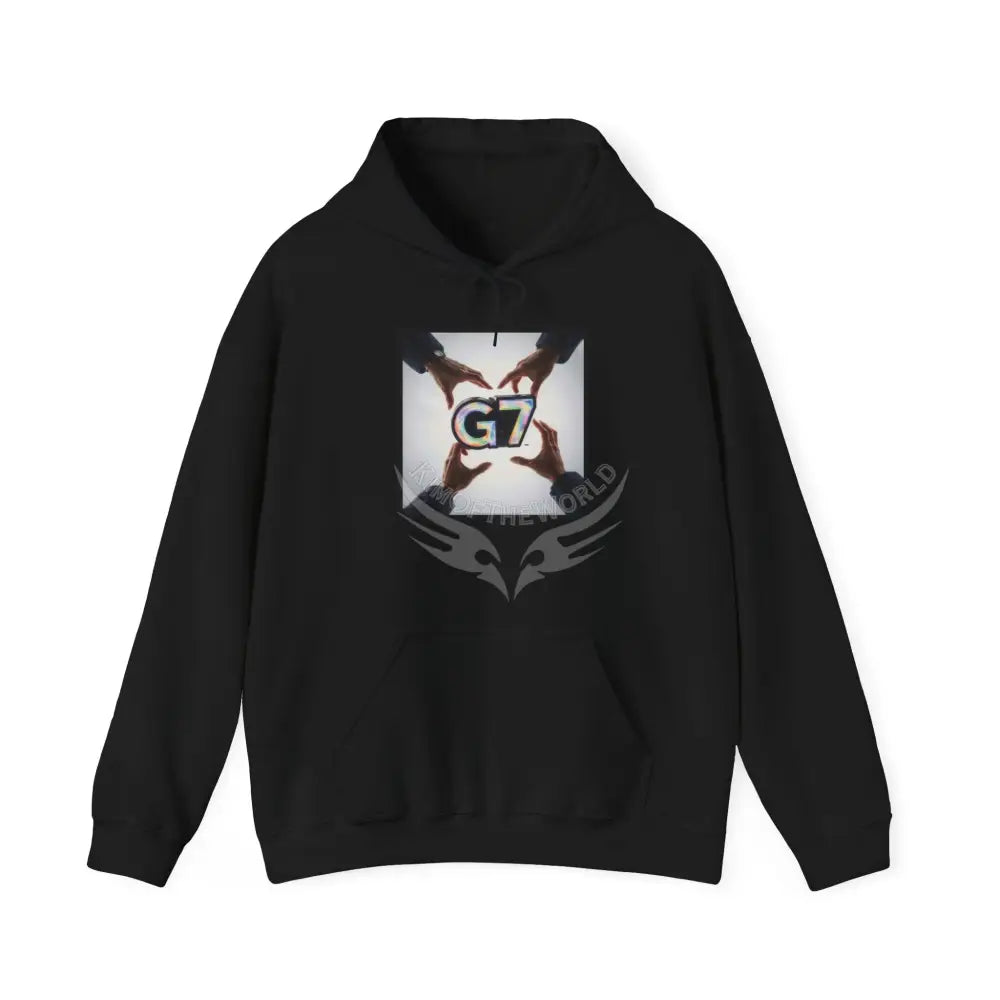 G7 Unity Graphic Hoodie — Hands Forming G7 Logo Pullover S / Black Hoodie
