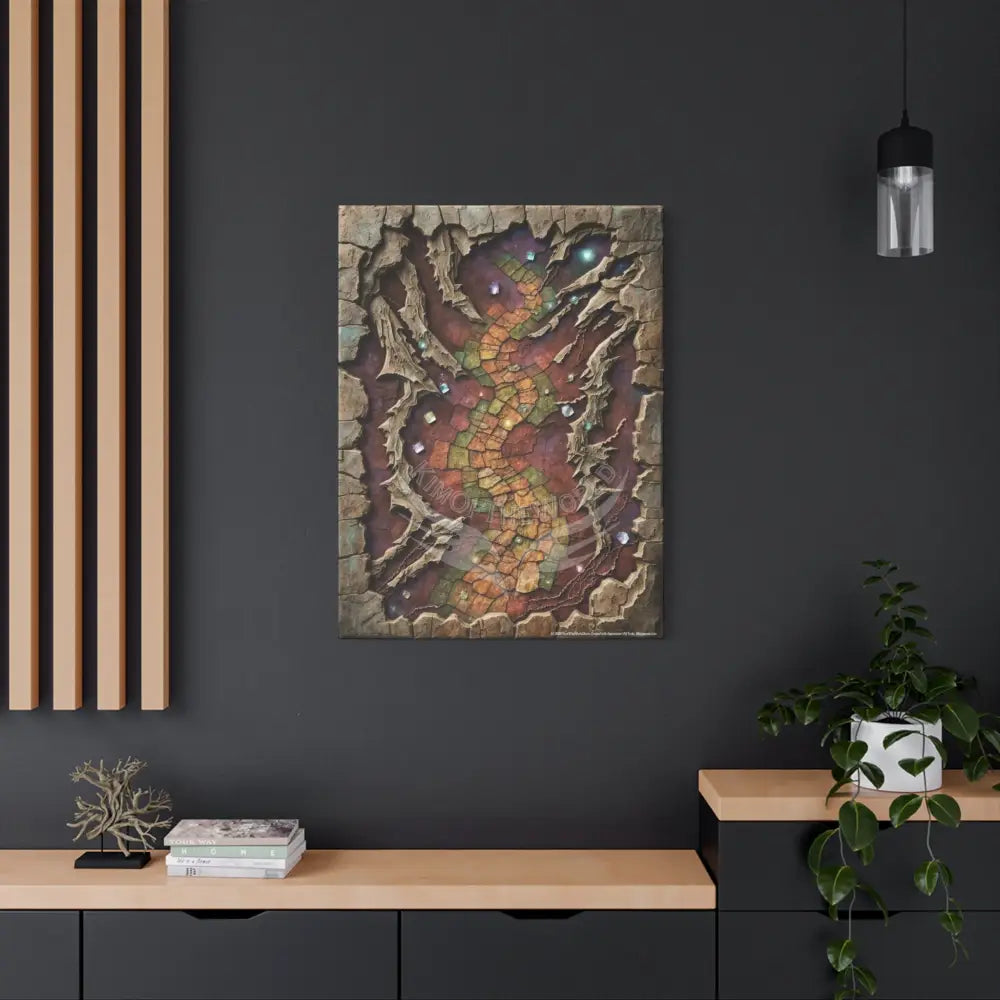 Gaming Journey 3D Dragon Trail Canvas Print — “Adventure Begins When You Follow Your Own Road” Canvas