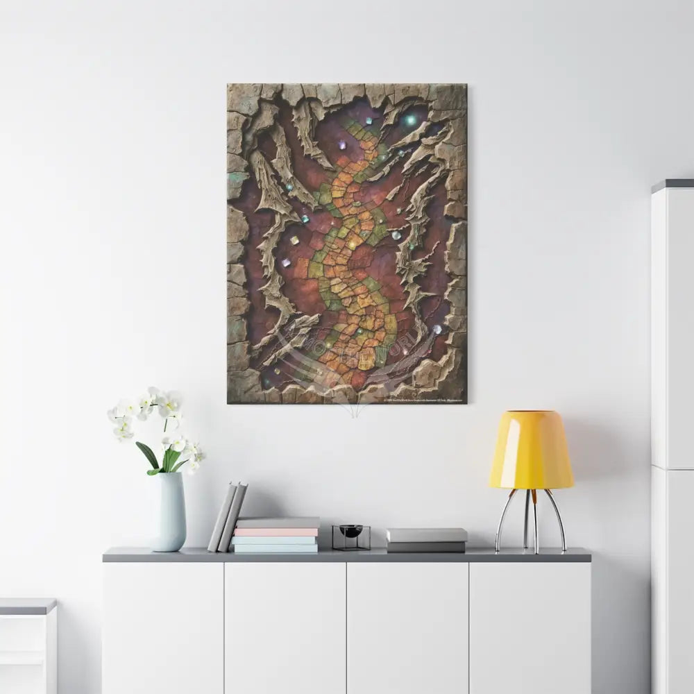 Gaming Journey 3D Dragon Trail Canvas Print — “Adventure Begins When You Follow Your Own Road” Canvas