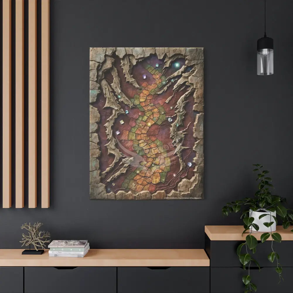 Gaming Journey 3D Dragon Trail Canvas Print — “Adventure Begins When You Follow Your Own Road” Canvas