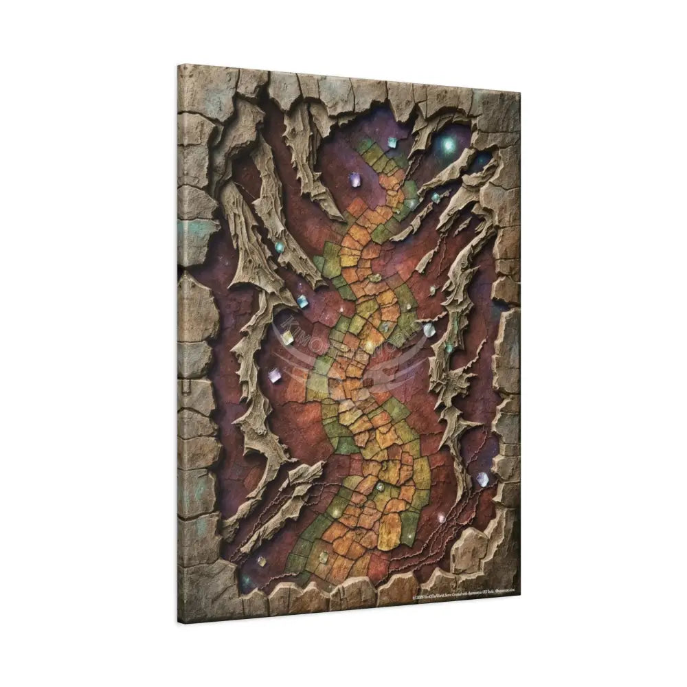 Gaming Journey 3D Dragon Trail Canvas Print — “Adventure Begins When You Follow Your Own Road” Canvas