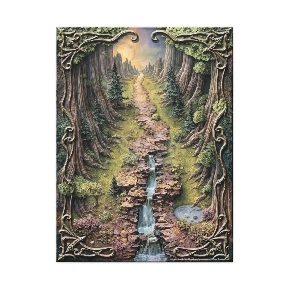 Gaming Journey 3D Trail Canvas Print — “Adventure Begins When You Follow Your Own Road” 30’’ x 40’’ (Vertical) / 1.25’’
