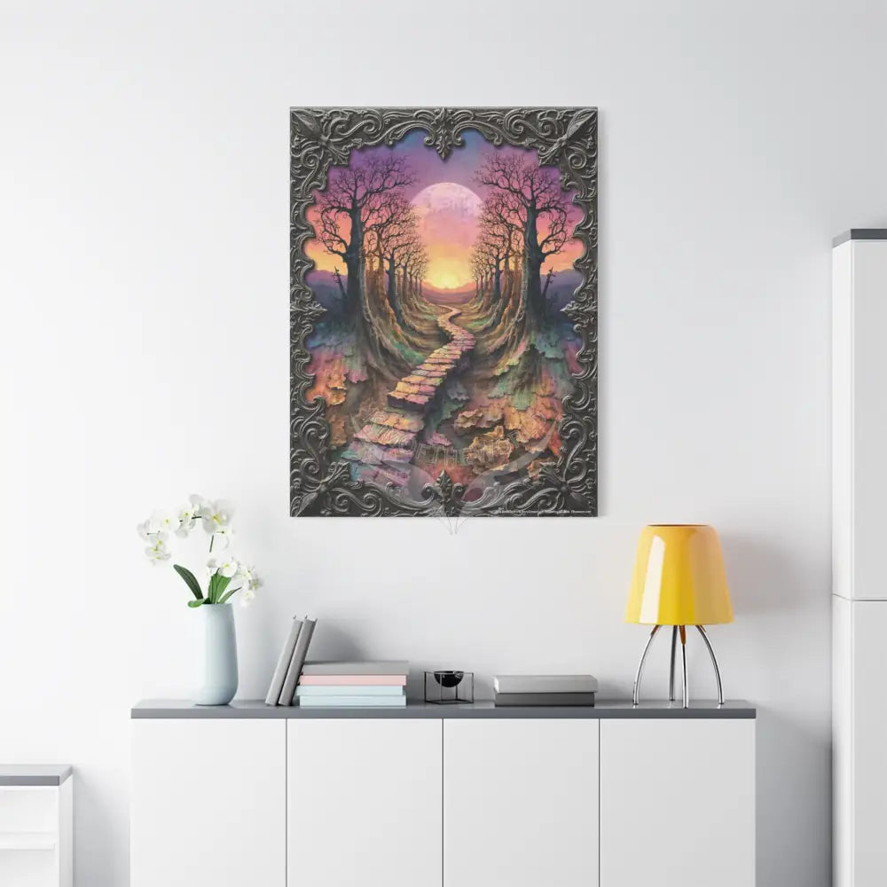 Gaming Journey 3D Trail Canvas Print — “Adventure Begins When You Follow Your Own Road” Canvas