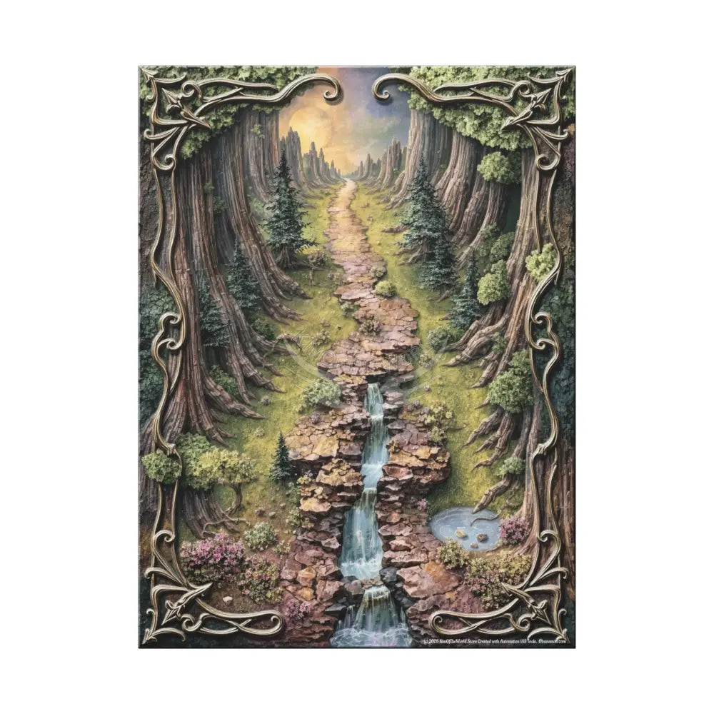 Gaming Journey 3D Trail Canvas Print — “Adventure Begins When You Follow Your Own Road” 36’’ x 48’’ (Vertical) / 1.25’’