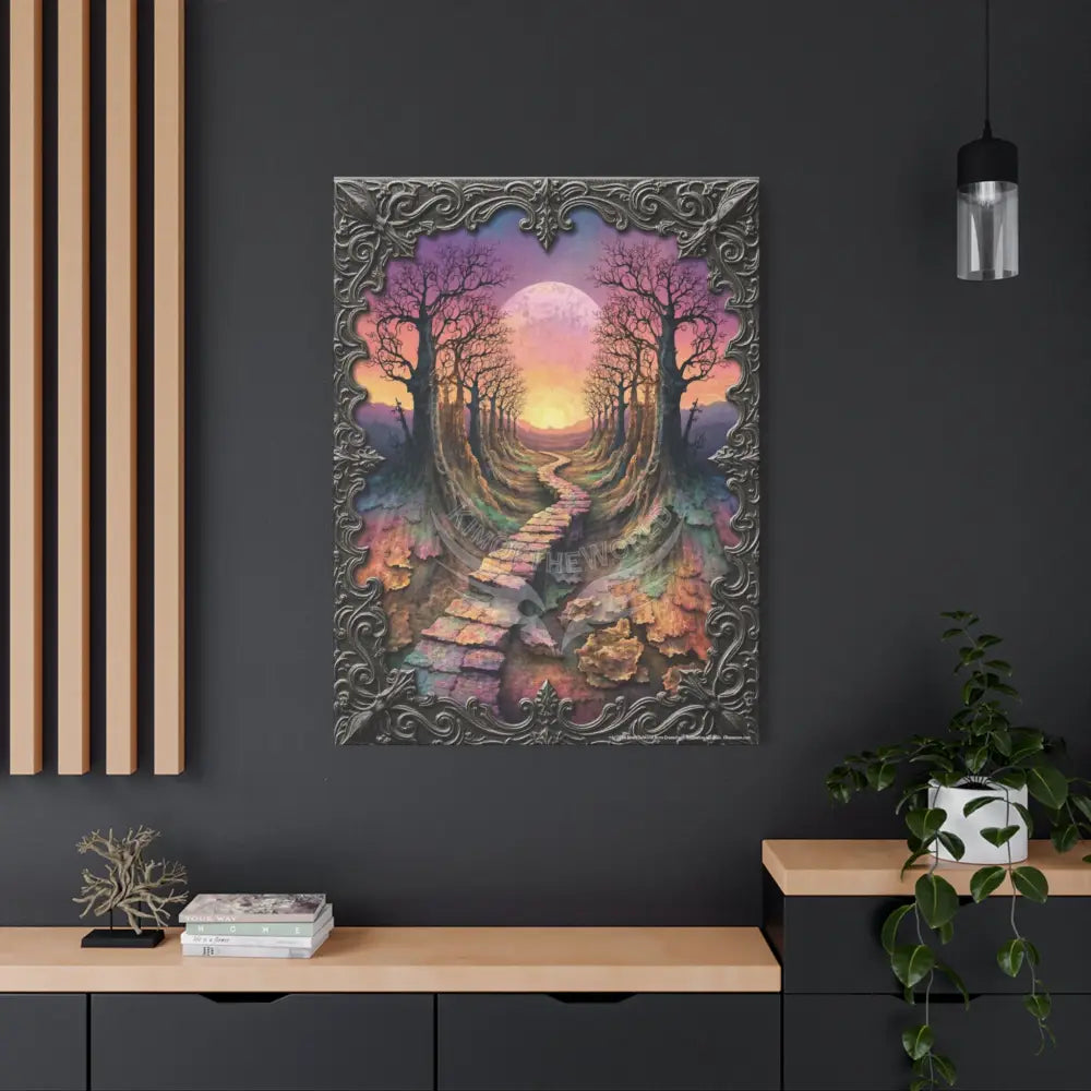 Gaming Journey 3D Trail Canvas Print — “Adventure Begins When You Follow Your Own Road” Canvas