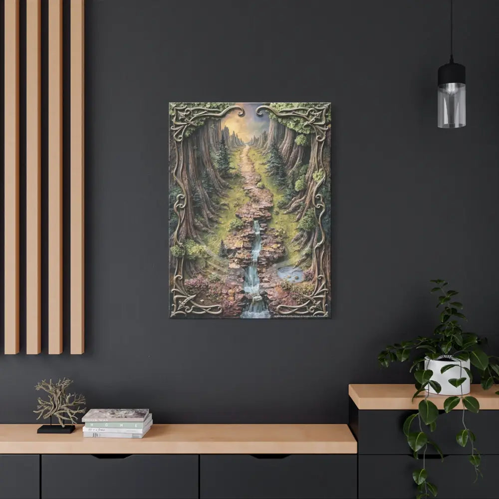 Gaming Journey 3D Trail Canvas Print — “Adventure Begins When You Follow Your Own Road” Canvas