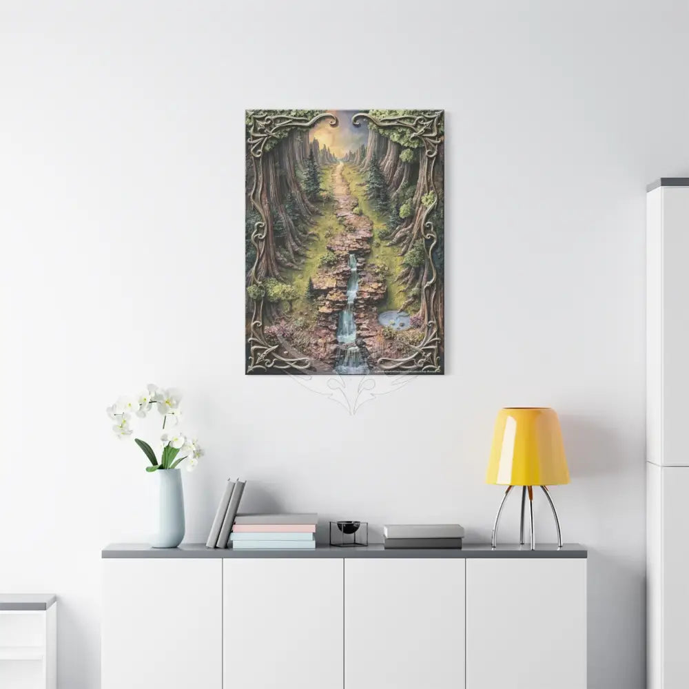 Gaming Journey 3D Trail Canvas Print — “Adventure Begins When You Follow Your Own Road” Canvas