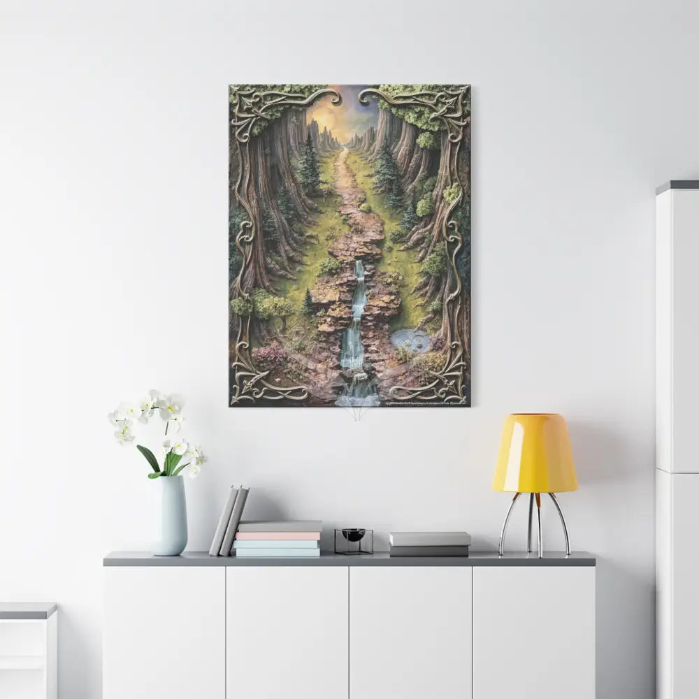 Gaming Journey 3D Trail Canvas Print — “Adventure Begins When You Follow Your Own Road” Canvas