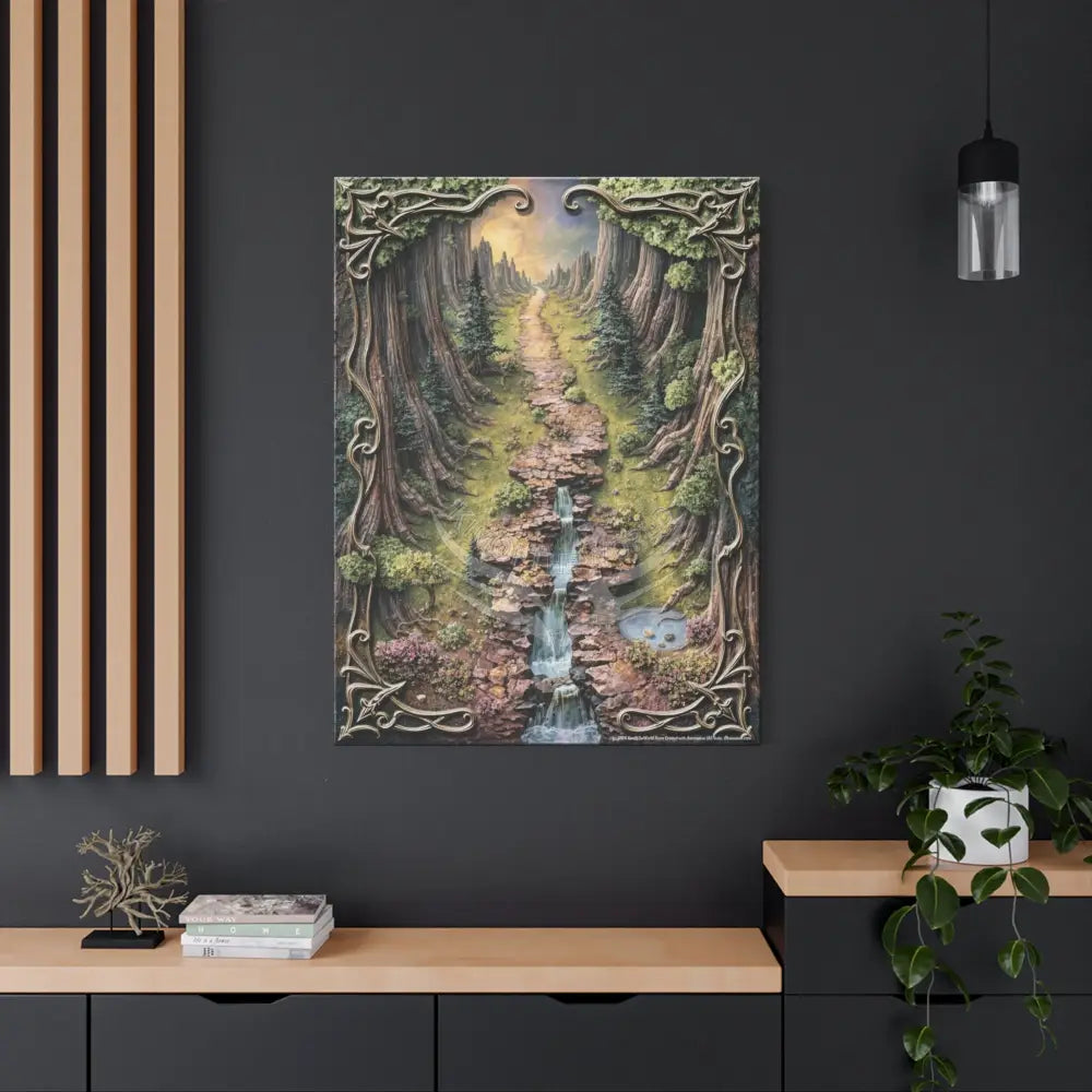 Gaming Journey 3D Trail Canvas Print — “Adventure Begins When You Follow Your Own Road” Canvas