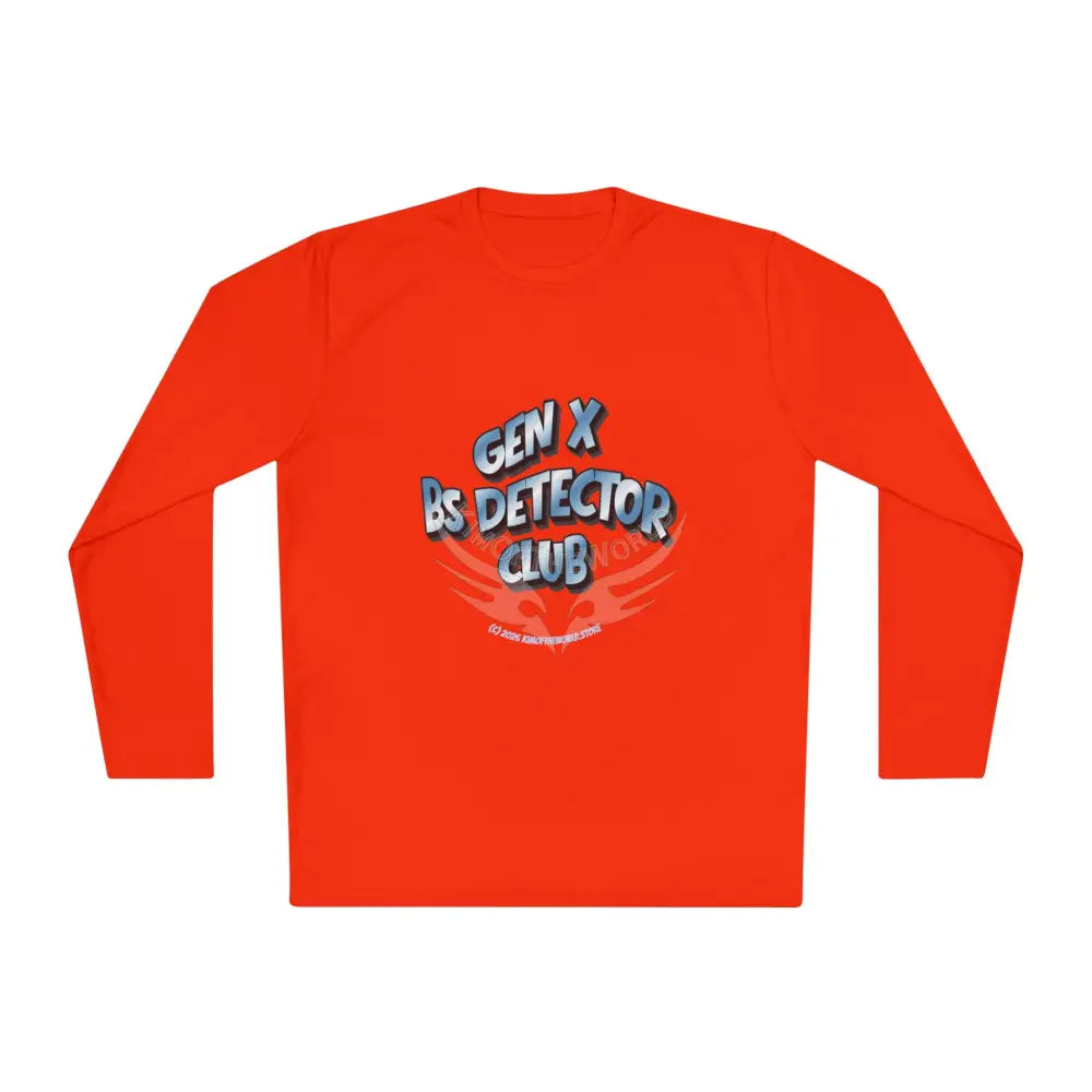 ’Gen X BS Detector Club’ - Lie Detective Long Sleeve Tee Deep Orange / S Long-sleeve