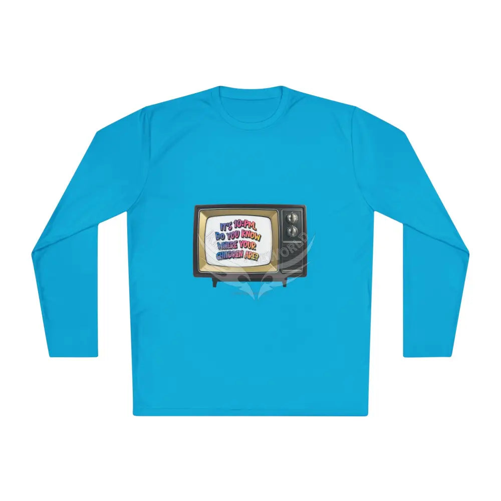 Gen X ’It’s 10: PM...’ - Long Sleeve Tee Cat Lovers Gift Merch - Cat Lady CatDad Atomic Blue / XS Long-sleeve