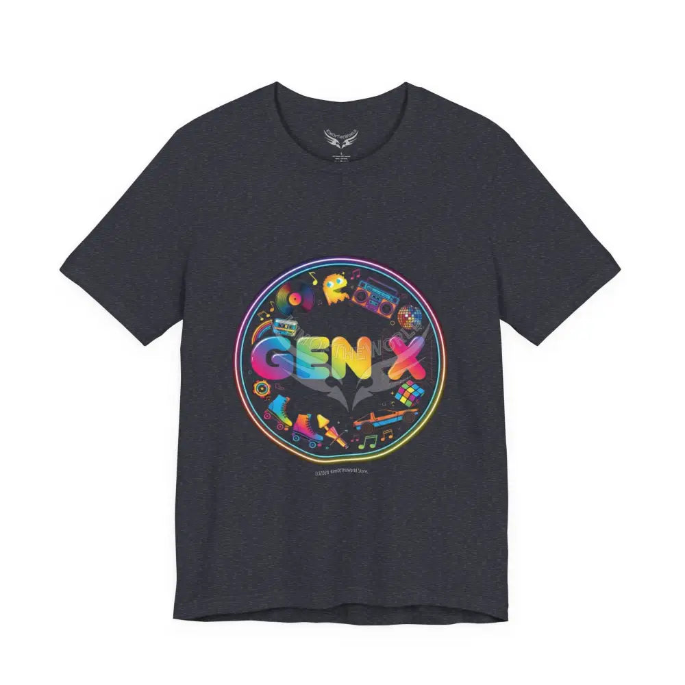 ’Gen X’ Lit Logo Tee — Retrol T-Shirt S / Heather Navy T-Shirt