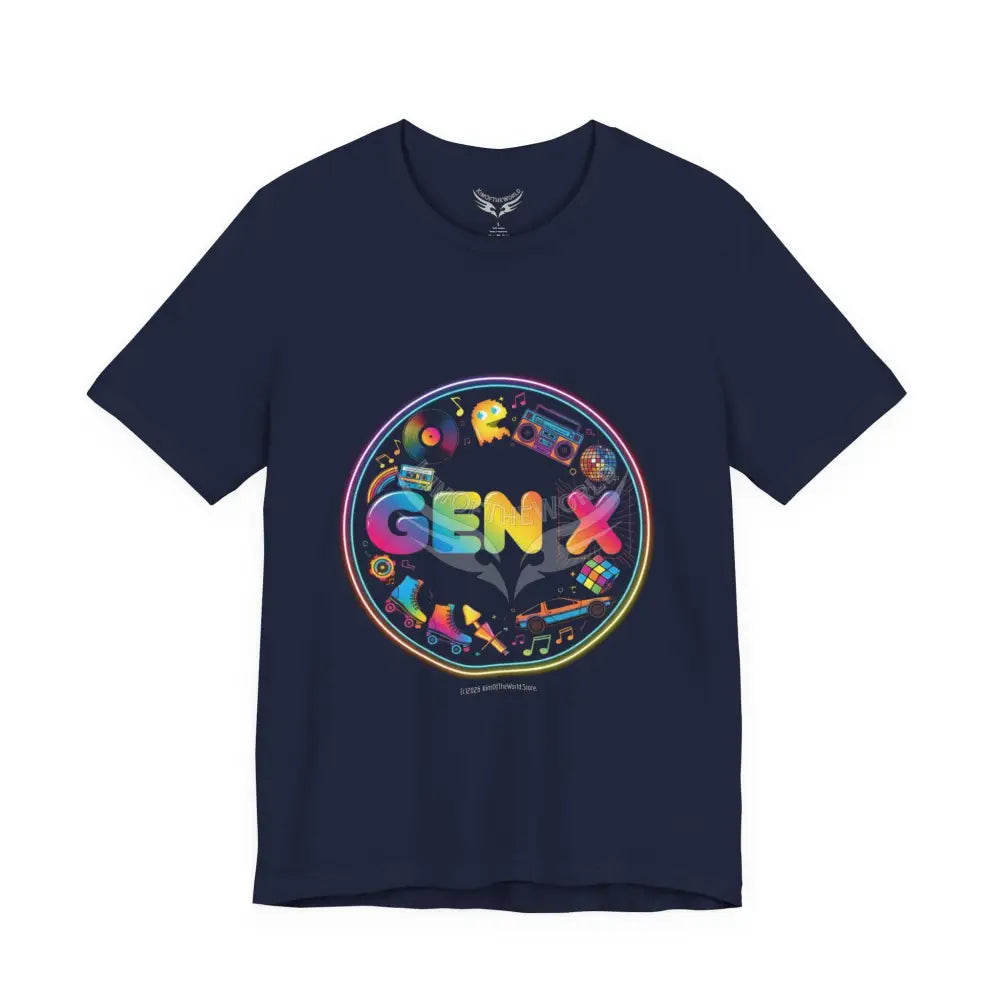 ’Gen X’ Lit Logo Tee — Retrol T-Shirt S / Navy T-Shirt