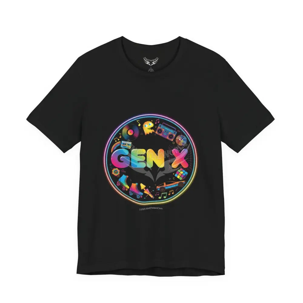 ’Gen X’ Lit Logo Tee — Retrol T-Shirt XS / Black T-Shirt