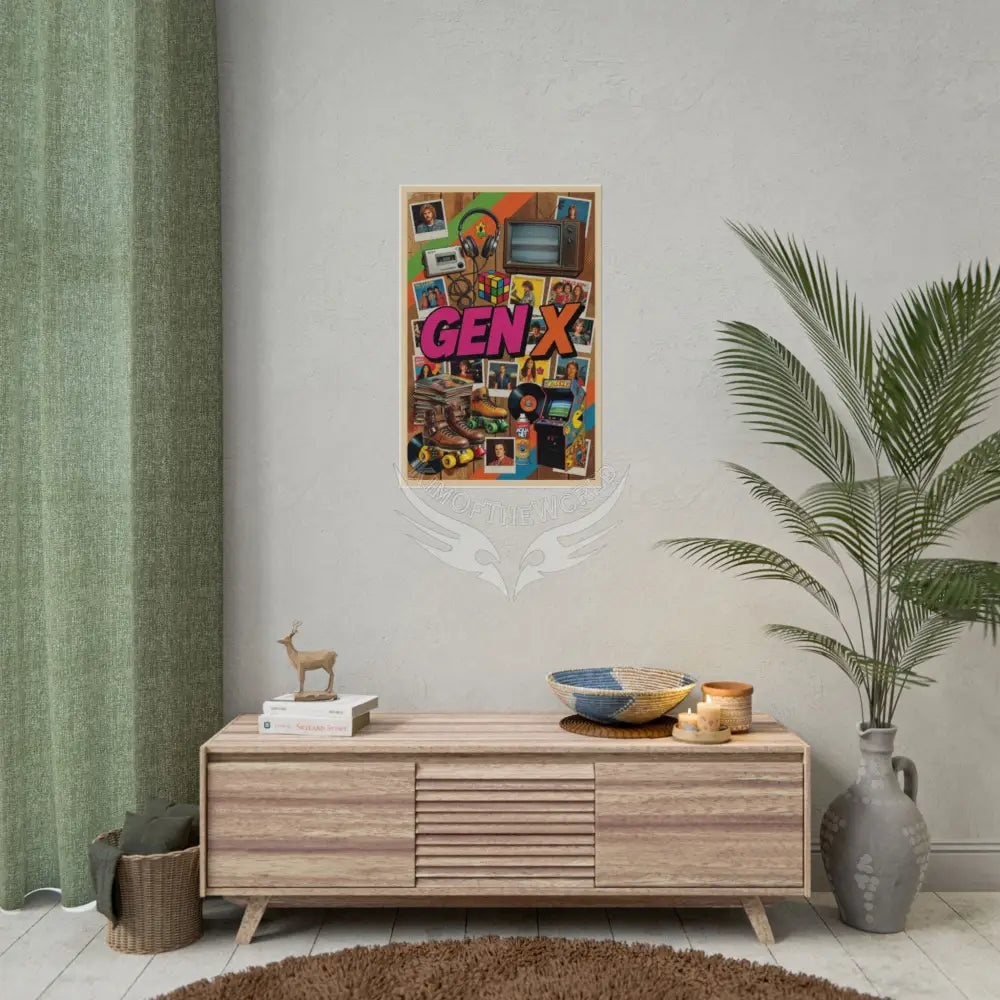 ’Gen X’ Retro Memorabilia Art - Rolled Poster Poster