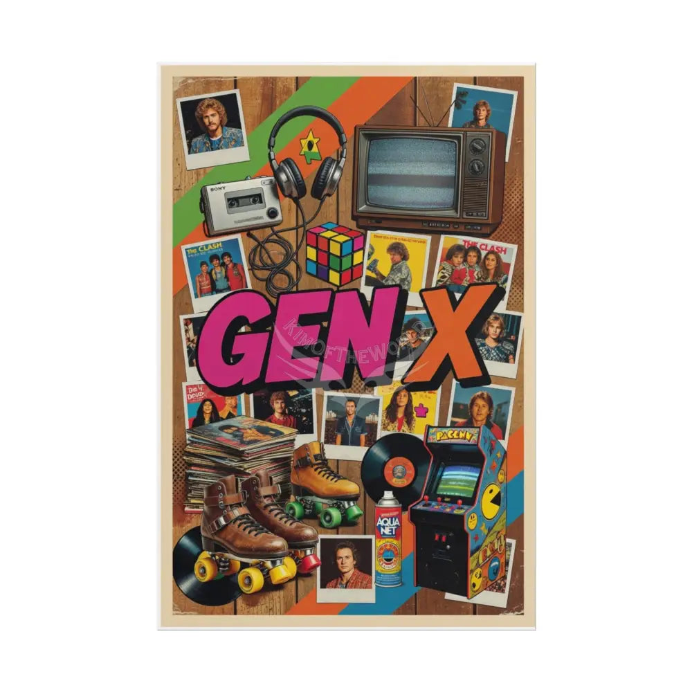 ’Gen X’ Retro Memorabilia Art - Rolled Poster Poster
