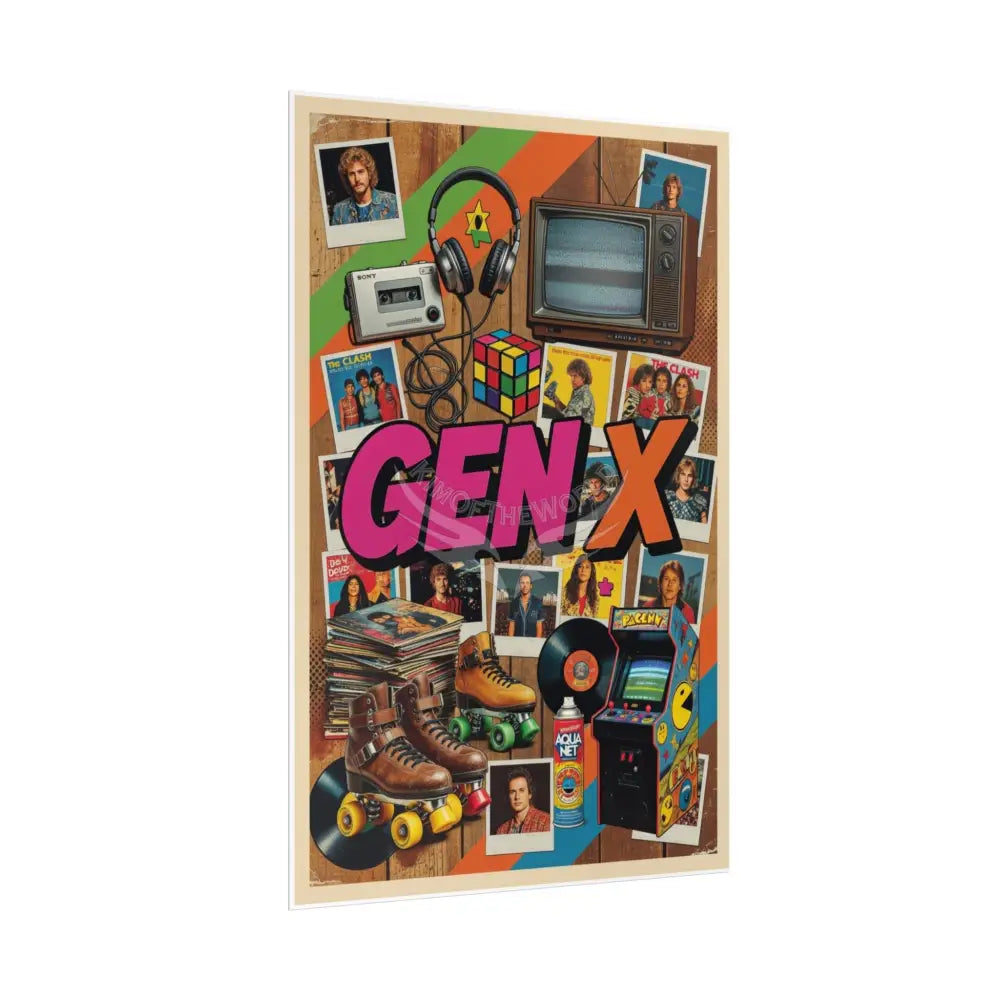 ’Gen X’ Retro Memorabilia Art - Rolled Poster Poster