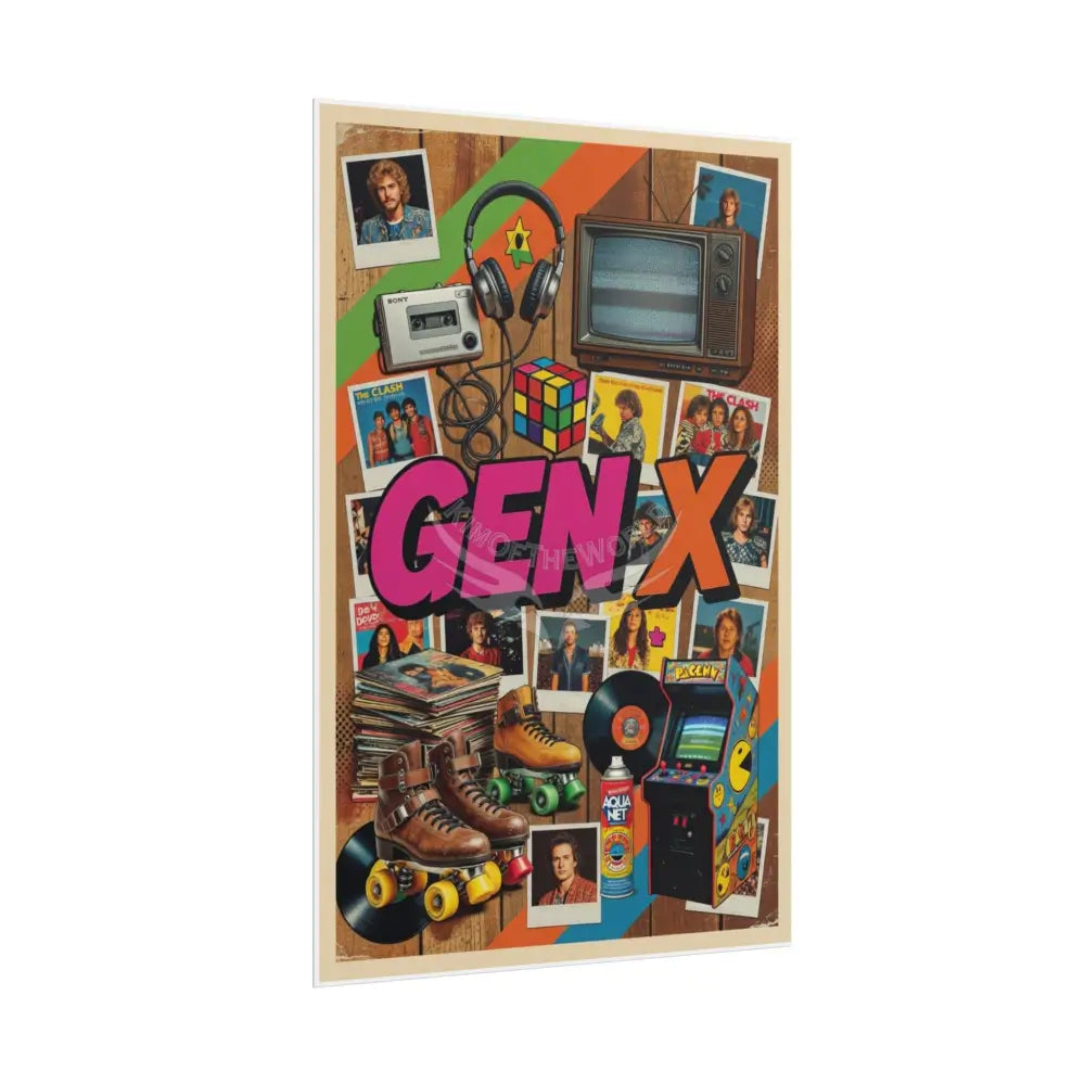 ’Gen X’ Retro Memorabilia Art - Rolled Poster Poster