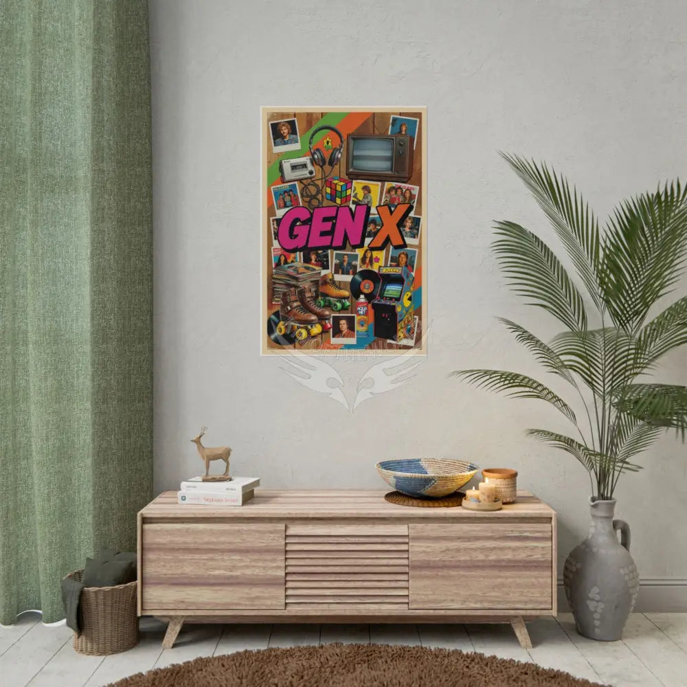 ’Gen X’ Retro Memorabilia Art - Rolled Poster Poster