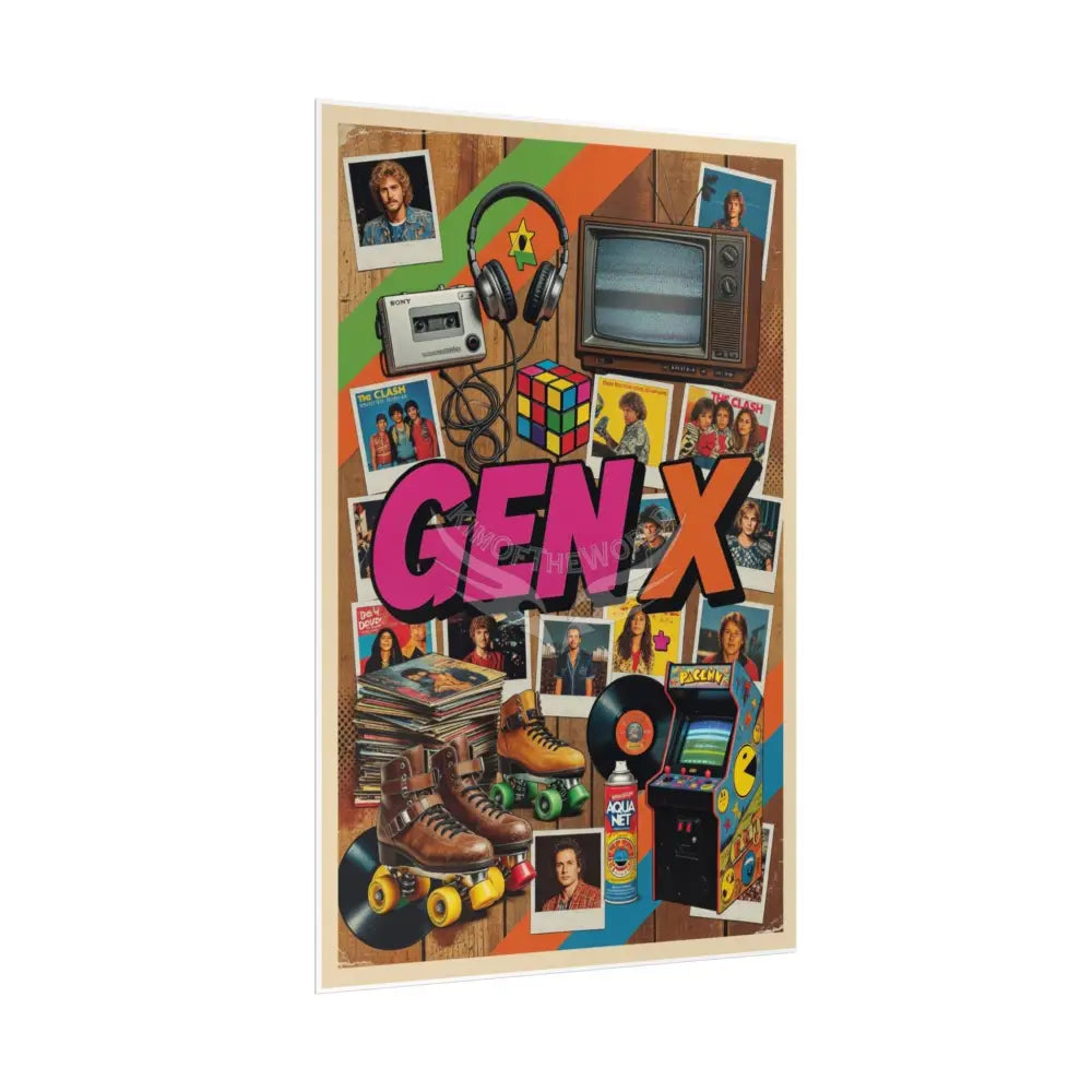’Gen X’ Retro Memorabilia Art - Rolled Poster Poster