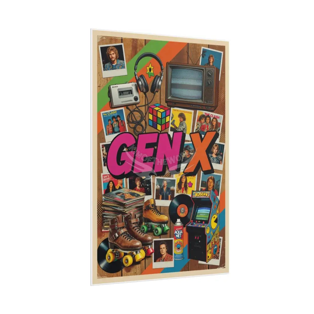 ’Gen X’ Retro Memorabilia Art - Rolled Poster Poster