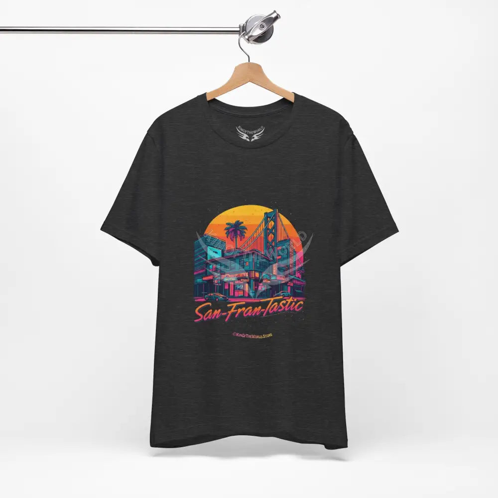Generation X ’San-Fran-Tastic’ T-Shirt — Retro 80s Graphic Tee - 1981 Throwback S / Dark Grey Heather T-Shirt