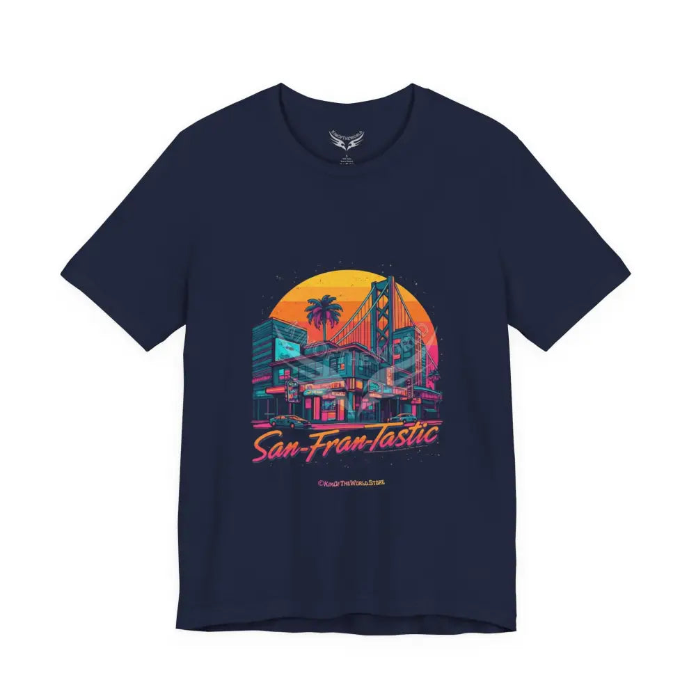 Generation X ’San-Fran-Tastic’ T-Shirt — Retro 80s Graphic Tee - 1981 Throwback S / Navy T-Shirt
