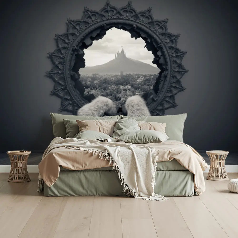 Giant 3d Kitty Paws Unpasted Mural Wallpaper 144’’x100’’ - 144’’x100’’ - Wall Coverings