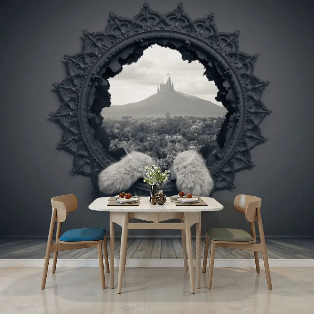 Giant 3d Kitty Paws Unpasted Mural Wallpaper 144’’x100’’ - 144’’x100’’ - Wall Coverings